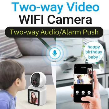 1080P WIFI IP Kaamera beebimonitor Ühe Kliki Videokõne Ekraani Automaatne Jälgimine 2-Way Audio Siseruumides Traadita PTZ Kaameraid - Pilt 2  