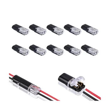 10TK Topelt-Wire Plug-in-Liides Puldiga Lukk,Kaasatavad Pistikud 2 Pin-2 Viis Universaalne Kompaktne Traat Terminal - Pilt 1  