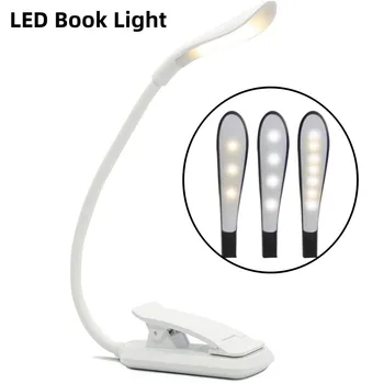 Clip-Raamat, Kerge 7 LED Lugemise Tuled Voodi Laetav Clip Light Lapsed Akutoitega Väike LED Tuled Öösel Õpilased - Pilt 1  