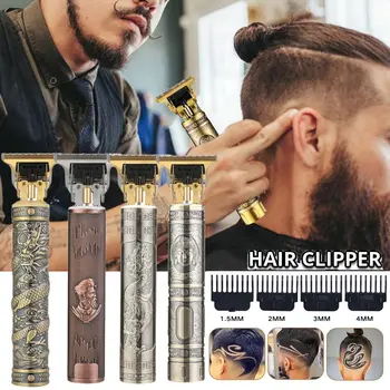 Vintage Electric Hair Cutting Machine Juuksed Clipper Professionaalne Meeste Pardel Laetav Barber Trimmer Meeste Dragon Buddha - Pilt 1  