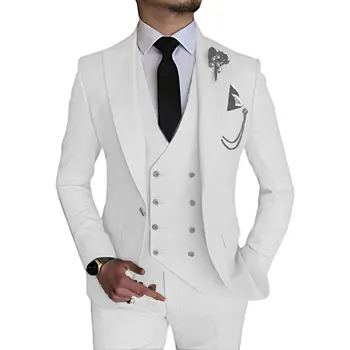 2023 Mood Uued Meeste Vabaaja Boutique Business (Solid Color Pulmad Ülikond, Mantel, Püksid, Vest 3 Tk Komplekt Kleit Põlvpüksid, Jakk, Püksid - Pilt 1  