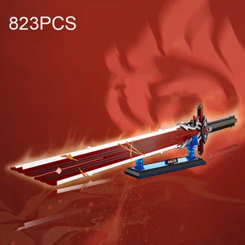823PCS Samurai Mõõk ehitusplokid Jaapani Relva KES Mudel Tellised DIY Haridus Mänguasjad, Laste Creative jõulukinke - Pilt 1  