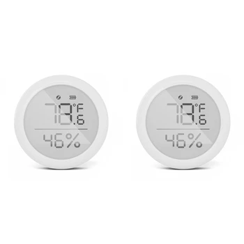 Kuum TTKK 2X Tuya Zigbee Temperatuuri Ja Niiskuse Andur, Mille LCD-Ekraan, Sise-Hygrometer Termomeeter Smart Life Control - Pilt 1  
