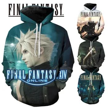 Uus Dressipluus Final Fantasy VII Remake Prindi Topp Lahe Meeste Topp PS4 Mäng Topp Sviitrid Streetwear Polüester Tops - Pilt 1  