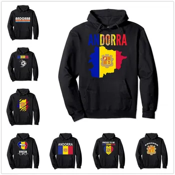 Andorra Kingitus Andorra Riigi Kaardi Lipu Topp Pullover Meeste Ja Naiste Puuvillane Unisex Hupparit Mees Hip-Hop Stiilis Pusa - Pilt 1  