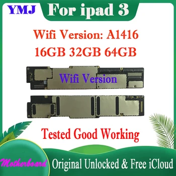 Testitud Puhas iCloud Plaat iPad 3 Emaplaadi A1416 1403 1430 Emaplaadi Täis Kiibid IOS Süsteemi NR-ID Konto Loogika Pardal - Pilt 1  