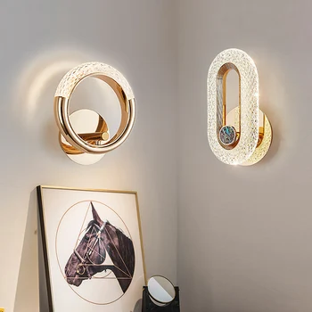 Crystal LED Seina Lamp Põhjamaade sisevalgustus Kodu elutoa Kaunistamiseks Söögituba Tabelid Öölambid Magamistoas Voodi seinavalgusti - Pilt 1  