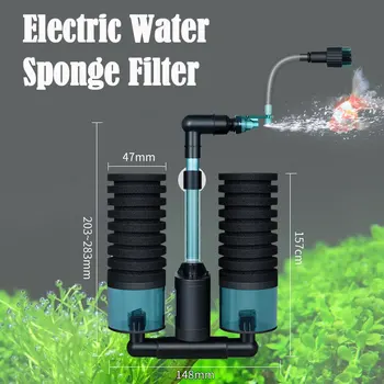 Biokeemiliste Sponge Filter Elektriline Vesi Filtro Hapnikuga Bakterid, Akvaariumi Kala Tank Vaht Kalapüügi Süsiniku Koi Aquascaping - Pilt 1  