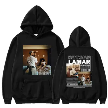 Räppar Kendrick Lamar Graafiline Hupparit Muusika Album Härra Moraali & Big Kõndimis Topp Mehed Hip-Hop Vintage Lahti Pullover Unisex - Pilt 1  