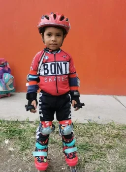 BONT Uisutamine Kids Kombekas Ciclismo Laps Meeskond Inline Skating Tava Skinsuit Racing Kiire Inline rulluisk Riided - Pilt 2  