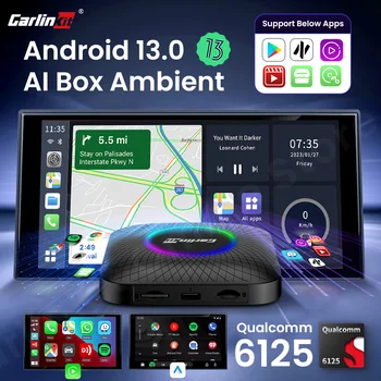 Carlinkit Tv Box Android 13 LED CarPlay Android Auto Wireless Adapter Toetab Online video Youtube ' i Spotify Tmap Naver AfreecaTV - Pilt 1  