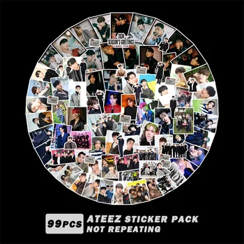 KPOP 99PC/Set ATEEZ Album 2024 HOOAJA TERVITUSED Kleebised Käsiraamat Kleebised Hongjoong Seonghwa Yunho Yeosang Kingitus Kogumine - Pilt 1  