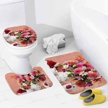 kodu vannitoa põranda matid õlimaal stiilis Vann Suu matt kaasaegse vannitoa tarvikud vaip Wc-matt, Vann anti-slip vaip - Pilt 2  