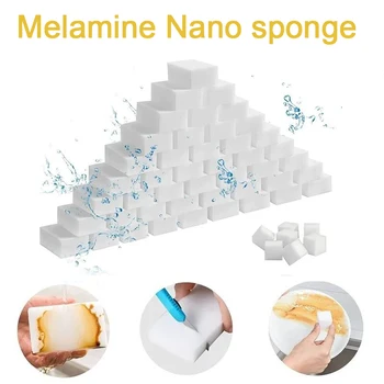 Melamiin Nano Sponge Magic Sponge Kustutaja Eest, Köögi -, Kontori-Vannituba Melamiin Kodu Nano Cleaner Puhastus Sponge Vahendid 10x6x2cm - Pilt 1  