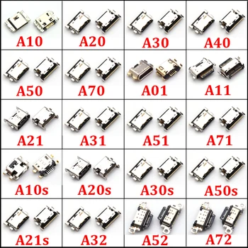 100tk Laadija USB-Laadimine Sadamas Dock Connector For Samsung A20 A30 A50 A70 A51 A21s A01 A30s A20s A50s A11 A21 A31 A52 A02s A32 - Pilt 1  
