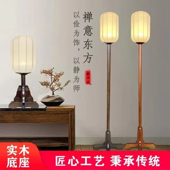 Uued Hiina Stiilis Põranda Lamp Retro Vaikne Zen Magamistuba Tabel Lamp Antiik Dekoratiivsed Põranda Lamp - Pilt 1  