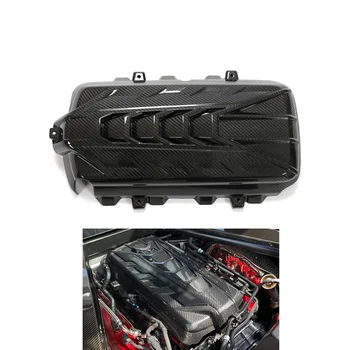 Kuiv süsinikkiust C8 Auto Kapuuts Mootori Kaas Sisselase Sisekujundus jaoks Chevrolet Corvette C8, 2-Ukseline Targa Top Kupee 2020-2021 - Pilt 1  
