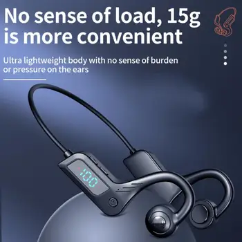 Ei ole In-Ear Headset Luu Juhtivus Traadita Kõrvaklapid, Bluetooth Kõrvaklapid Handfree Earbuds Mikrofoni Toide Ekraan Toeta TF Kaart - Pilt 1  