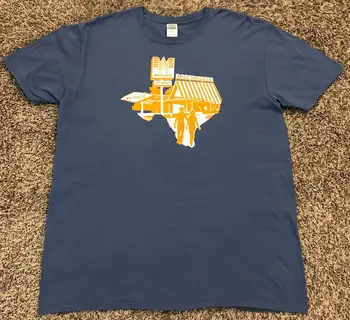 Whataburger Texase Osariigi Orange Logo Meeste Sinine T-Särk, Suurus XL - Pilt 1  
