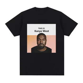 See On Kanye West Meem Print T-Särgid Unisex Street Trend Hip-Hop Lühikese Varrukaga T-särk Mood Kõrge Kvaliteedi Puhtast Puuvillast T-Särk - Pilt 1  