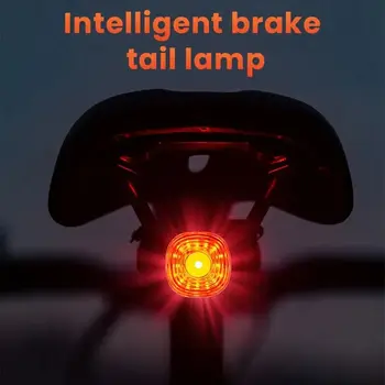 Veekindel IP66 Smart LED Jalgratta Piduri Saba Kerge Laetav 6 Režiimid Intelligentne Piduri Saba Lamp peatumismärguande Induktsioon - Pilt 1  