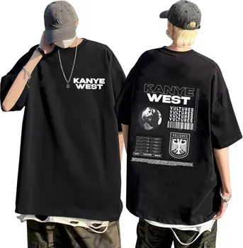 Räppar Kanye West Raisakotkad Album Kahepoolne Print T-särk Meestele, Naiste Mood Hip-Hop Streetwear Mees Casual Liiga T-Särgid - Pilt 1  