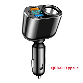 Auto Pistikupesa Splitter Laadija QC3.0 USB-Porti, Kiire Laadimine 12-24V toiteplokk Laiendamine Double Barrel Kergem - Pilt 2  