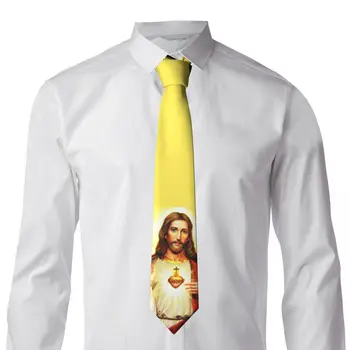 Mood Soe Süda Jeesuse Tie Office Custom Meeste Usulised Christian Jumaliku Halastuse Lipsud - Pilt 2  