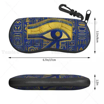 Custom Kuld Egiptuse Eye Of Horus Prillid Juhul Stiilne Wadjet Lapis Lazuli Shell Prillid Juhul Päikeseprillide Karp - Pilt 2  