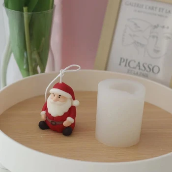 3D Santa Claus Epoksüvaik-Polymer Clay Küünal Hallitusseened DIY Teha Käsitsi valmistatud Seep Krohv Kook Vahend jõulukinke Home Decor - Pilt 2  