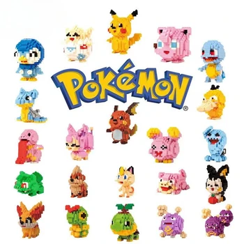 Pokemon Plokid Väike ehitusplokid Cartoon Picachu Loomade Mini Mudel Hariduse Mängu Graafika Pokemon Mänguasjad, Kingitused Lastele - Pilt 1  