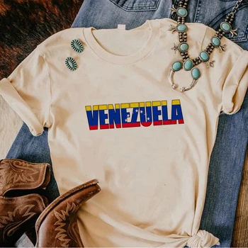 Venezuela tshirt naiste koomiline harajuku graafiline t-särgid tüdruk Jaapani riided 2000ndate - Pilt 1  