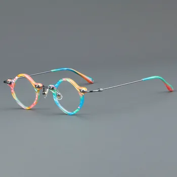 Titaan atsetaat optiline väikesed klaasid raami teemant mood luksus brand prillid raamiga meeste ja naiste lühinägevus retsepti glasse - Pilt 1  