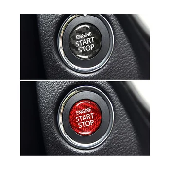 Auto Interjööri Kleebis jaoks Suzuki Swift Alto Ignis S Cross Alivio süsinikkiust Mootori Start-Stop-Nupu Kate Sisekujundus(Punane) - Pilt 2  