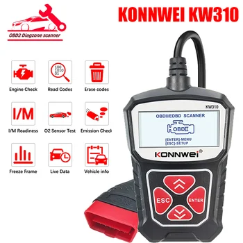 KONNWEI KW310 ODB2 Koodi Lugeja Autode Diagnostika-skanneri OBDII Automotive Skanner vene Keeles PK Elm327 - Pilt 1  