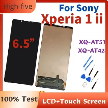 100% Test Originaal Sony Xperia 1II LCD DisplayTouch Digitizer Assamblee Sony Xperia 1 ii XQ-AT51 XQ-AT42 Asendamine Osa - Pilt 1  