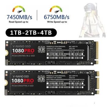 1080PRO SSD Originaal Brändi 4TB M2 2280 2TB 1 TB Loe 14000MB/S PCIe 4.0 Solid State Kõvaketas Desktop/PC/PS5 Mängu Sülearvuti 2023 - Pilt 2  