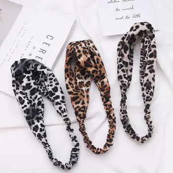 Korea Trendikas Leopard Risti Sõlm Riie Naiste Vibu Peakatet Peapael Hairband Moodustavad Hairbands - Pilt 1  