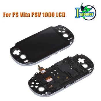 For PSVita 1000 PS Vita PSV 1000 LCD Ekraan, millel on Puutetundlik Digitaalne paigaldus raam originaal Must Valge - Pilt 1  