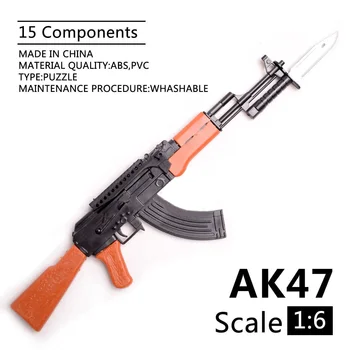 1/6. Mini Puzzle AK47 Püss Mänguasi Plastikust Relva Mudeli Kokkupanekuks ehitustellised Relv Sõdur Relva 12 Tolline Tegevus Arvandmed - Pilt 1  