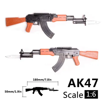 1/6. Mini Puzzle AK47 Püss Mänguasi Plastikust Relva Mudeli Kokkupanekuks ehitustellised Relv Sõdur Relva 12 Tolline Tegevus Arvandmed - Pilt 2  