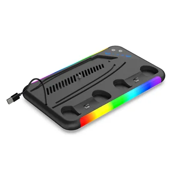 Eest PS5 ja PS5 Slim Seista RGB Jahutus Jaama jahutusventilaator Kahekordne Kontroller Laadija Playstation5 - Pilt 1  