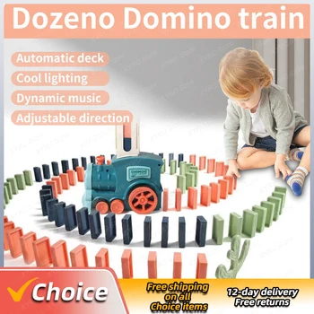 Automaatne, Millega Domino Rongi elektriauto Telliskivi Klotsid Komplektid Loomingulised Mängud Luure Haridus-DIY Mänguasjad, Lapsed Sünnipäeva Kingitus - Pilt 1  