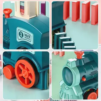 Automaatne, Millega Domino Rongi elektriauto Telliskivi Klotsid Komplektid Loomingulised Mängud Luure Haridus-DIY Mänguasjad, Lapsed Sünnipäeva Kingitus - Pilt 2  