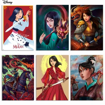 Disney Disney Cartoon Mulan Filmi Wall Art Lõuend Maali Nordic Plakatid ja Trükkimine Seina Pilte elutuba Decor - Pilt 1  