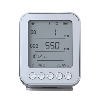 5-In-1 Tuya Bluetooth CO2 Anduri Jälgida Smart Home CO2 CO Niiskus, Temperatuuri ja Rõhu Andur Avastamist reaalajas Vastupidav - Pilt 1  