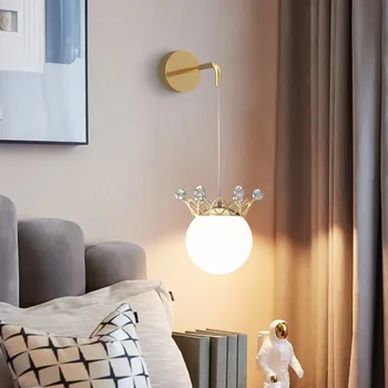 OULALA Kaasaegne Seina Lamp Indoor LED Romantiline Loominguline Disain Luksus Klaasist Palli Sconce Tuled Koju Magamistoa voodi kõrval Koridoris - Pilt 2  