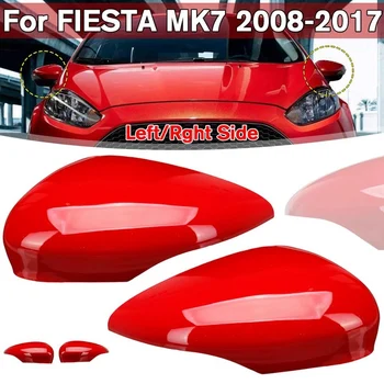 Parempoolsete Uste Rearview Mirror Cover Küljel Peegel ühise Põllumajanduspoliitika Kest Ford Fiesta MK7 2008-2017 Punane - Pilt 2  