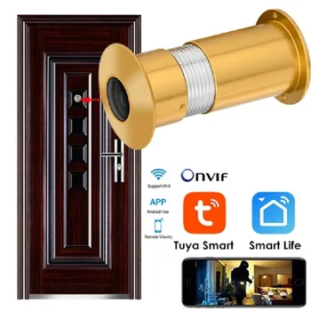 Tuya Video Peephole Kodus Kaamera Liikumise Tuvastamise Ukse Vaataja Video-silma Traadita Intercom Home Security Tuya Smart Wifi Bell - Pilt 1  