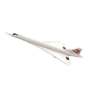 Gobricks KES Concorde Ülehelikiirusega Lennuk ehitusplokid Concord Õhusõiduki Prantsusmaa Mudel Jet-Tüüpi Lennuk Tellised Mänguasjad, Lapsed Kingitus - Pilt 2  